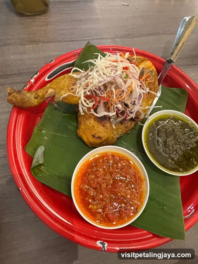 Grilled Chicken with Coleslaw and Sauces