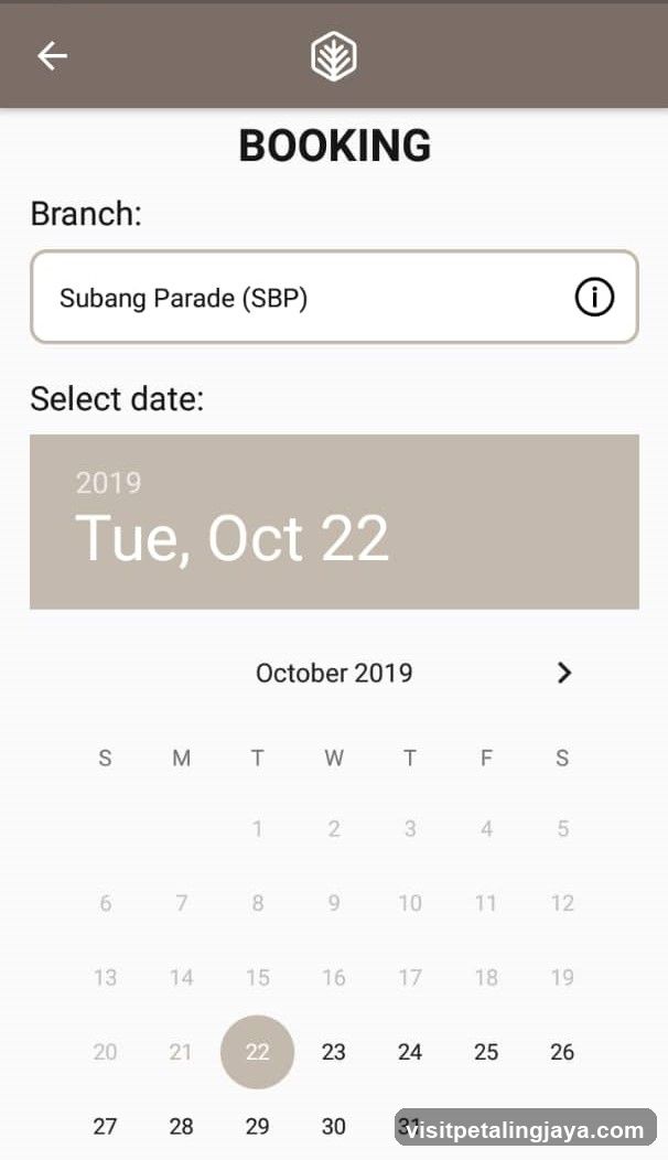 Booking App Interface