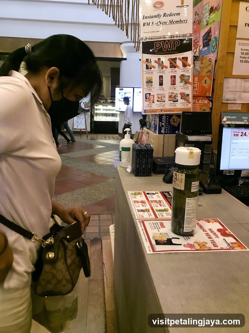 Customer at Checkout Counter