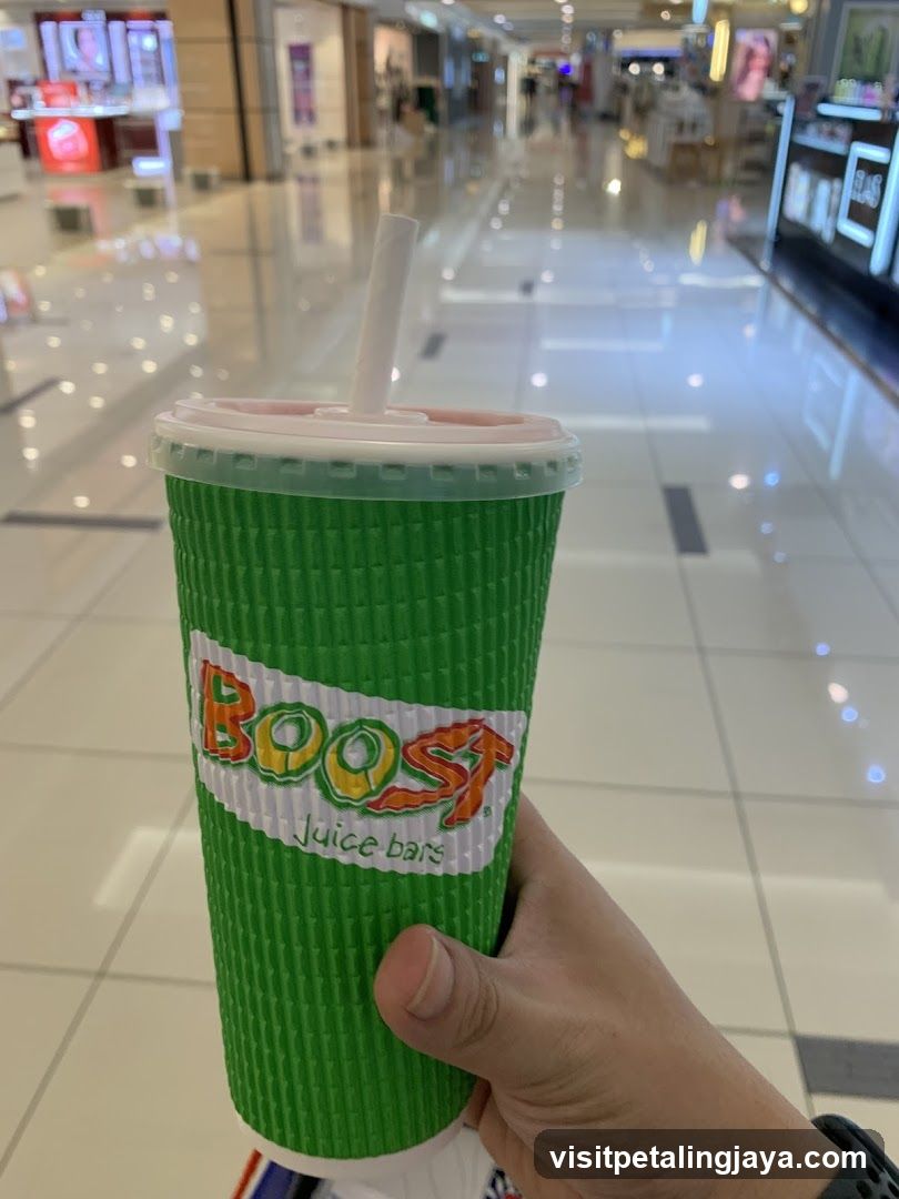 Boost Juice Bar Cup in Mall