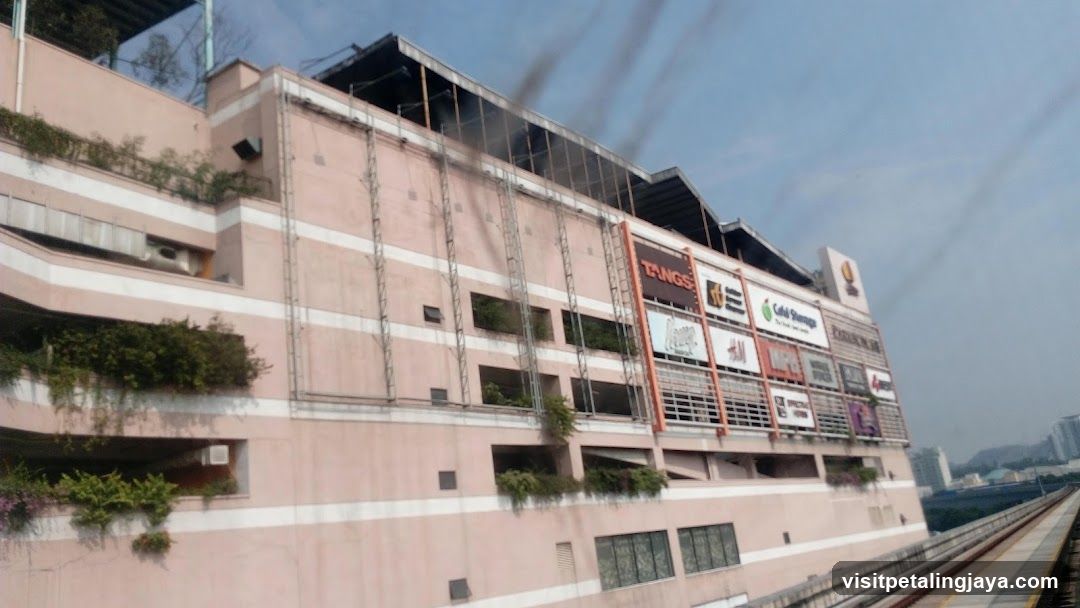 Multi-story building exterior with visible signage