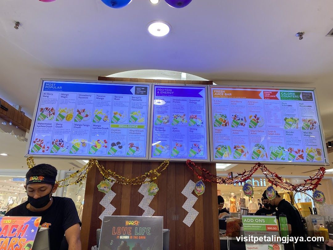 Juice Bar Menu Display