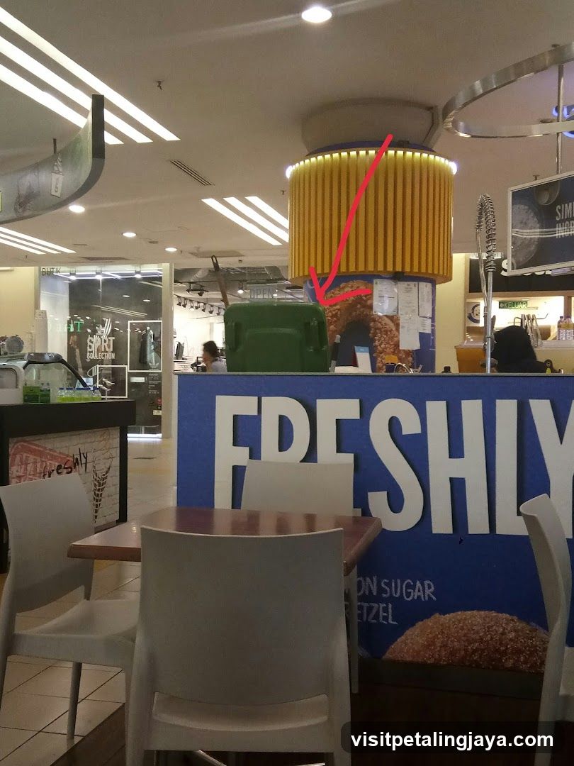 Food Court Interior with Freshly Signage