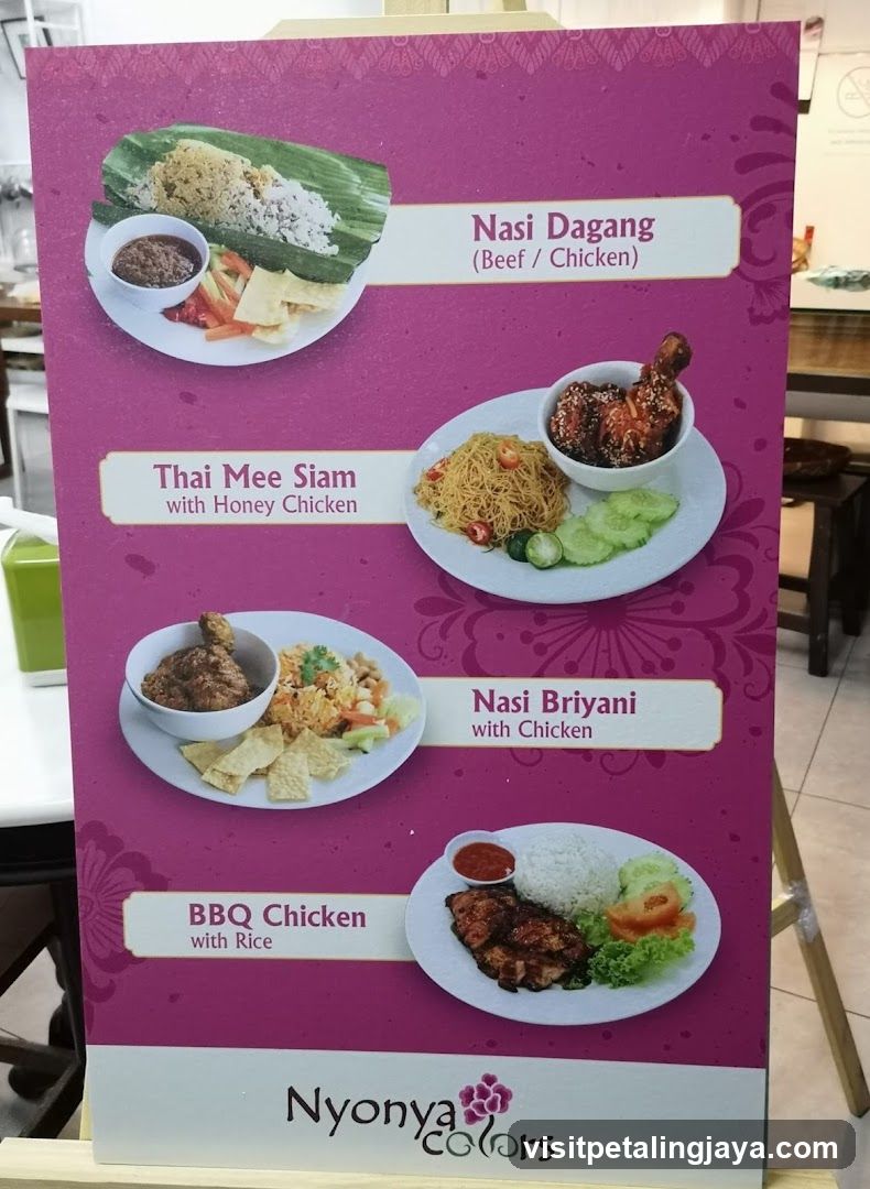 Nyonya Colors Menu Board