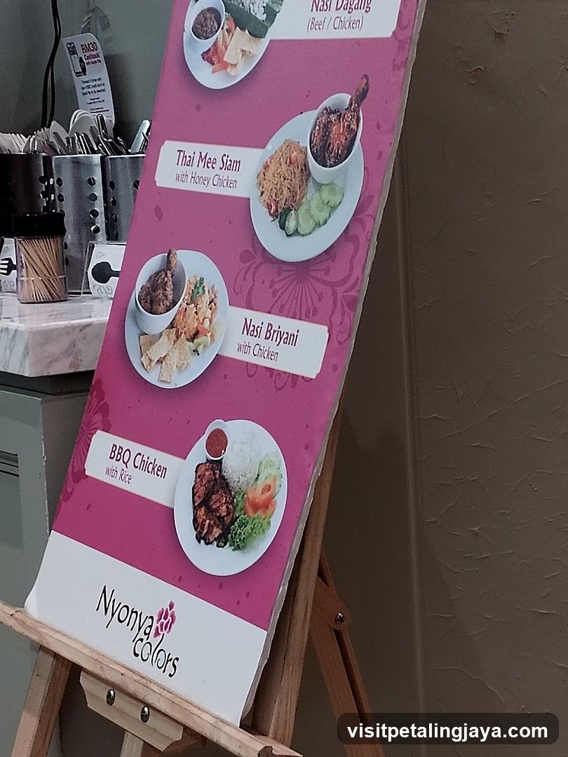 Nyonya Colors Menu Board