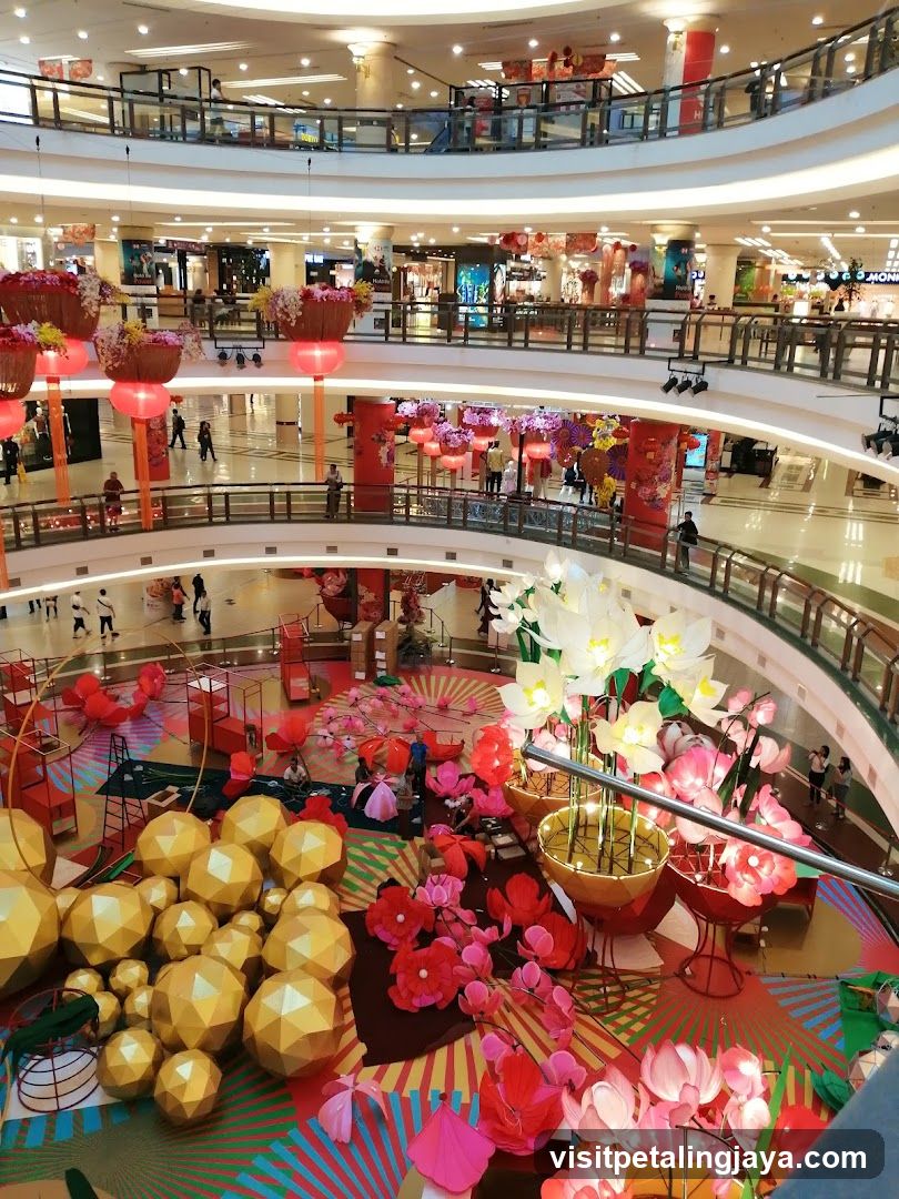 Mall Interior with Decorations