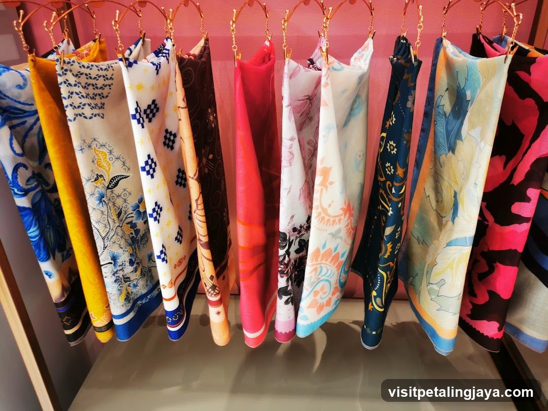 Silk Scarves Display