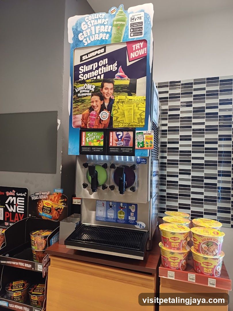 Slurpee Machine and Cup Noodles Display