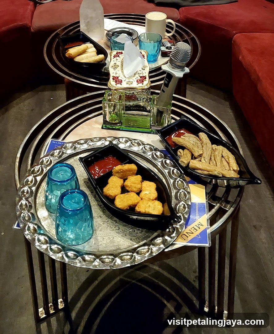 Food and Drink Setup in a Lounge
