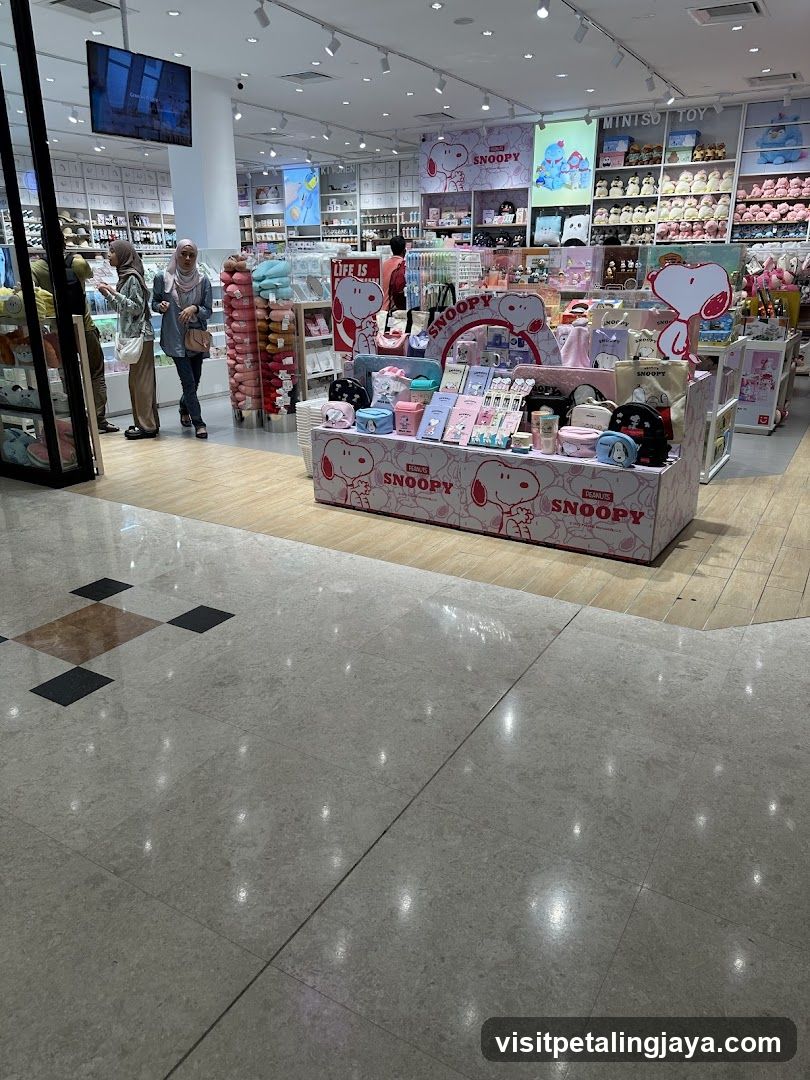 Snoopy Merchandise Display in Store