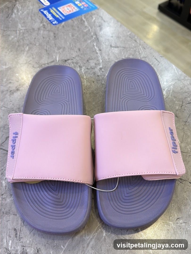 Slippers on a counter