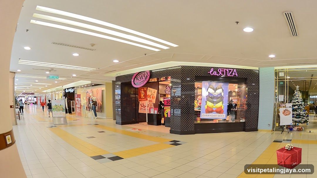 Shopping Mall Corridor with Storefronts
