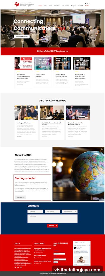 IABC APAC Website Landing Page