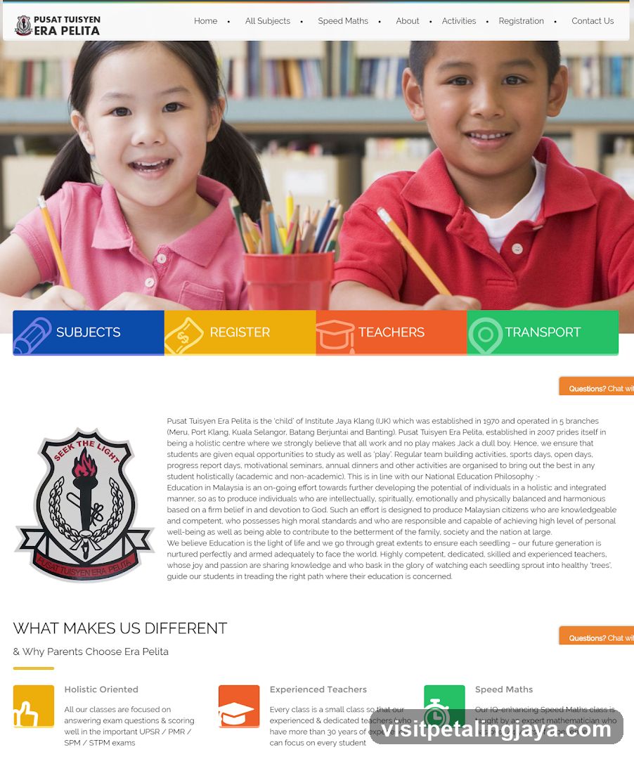 Pusat Tuisyen Era Pelita Website