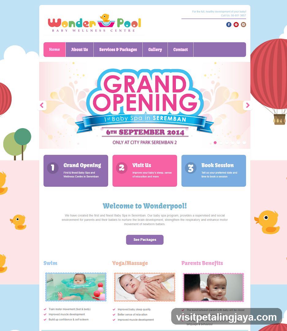 Wonderpool Baby Wellness Centre Website