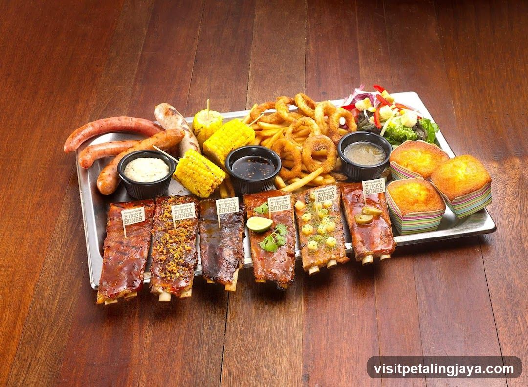 BBQ Platter with Ribs and Sides