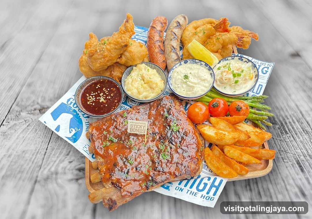 BBQ Platter with Sides and Dips