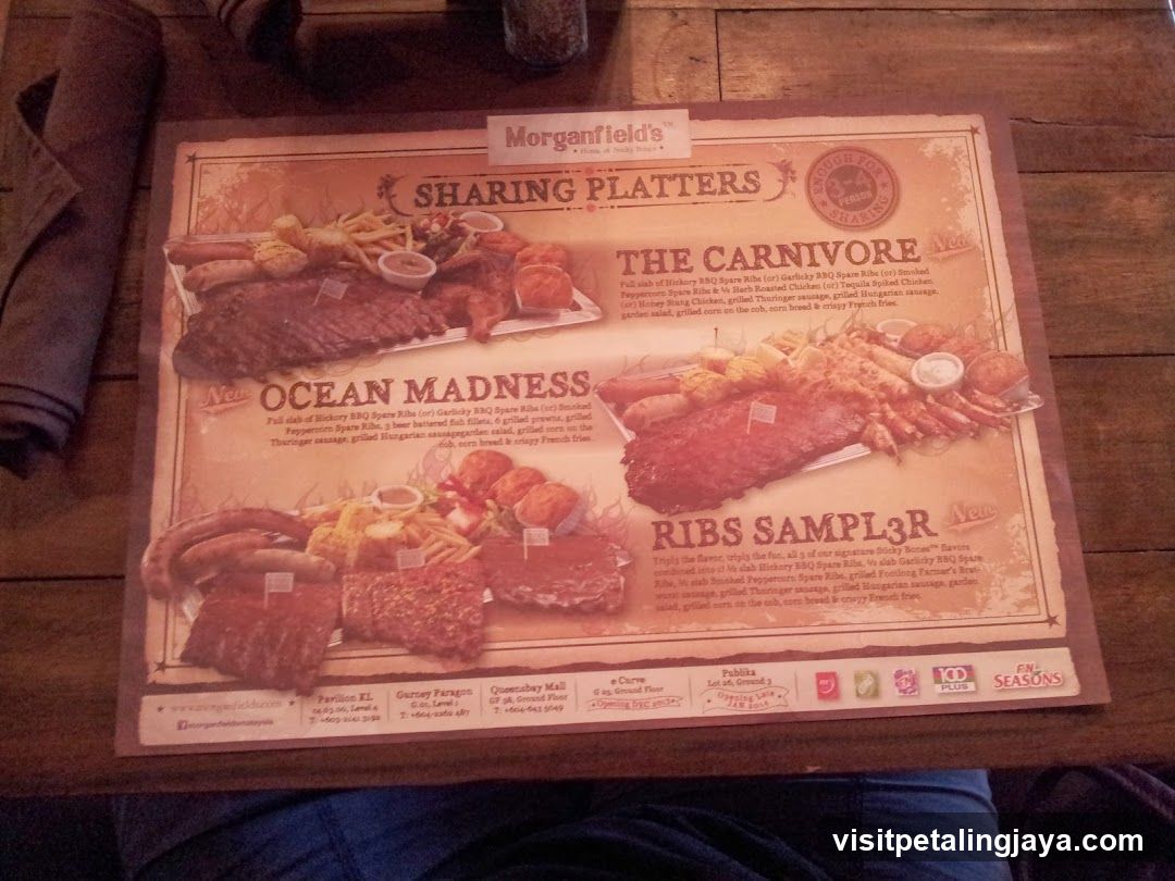 Morganfield's Sharing Platters Menu