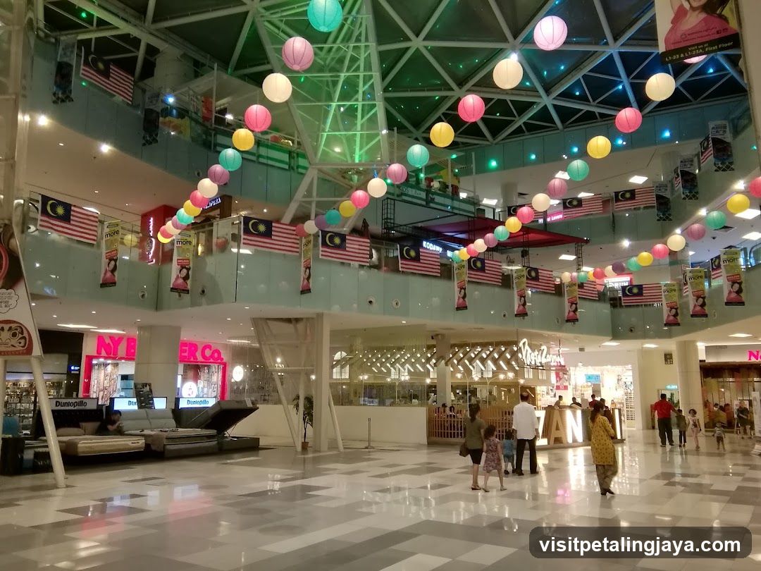 Mall Interior with Decorations
