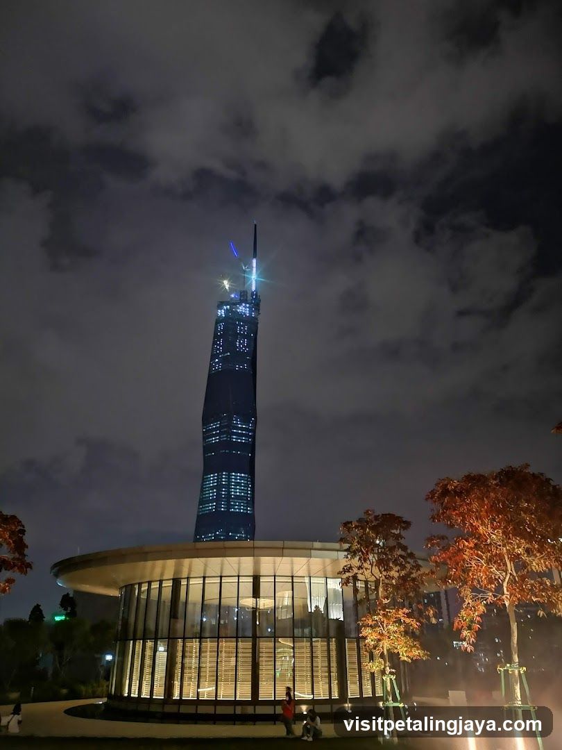 Night View of Taipei 101 and Surrounding Architecture