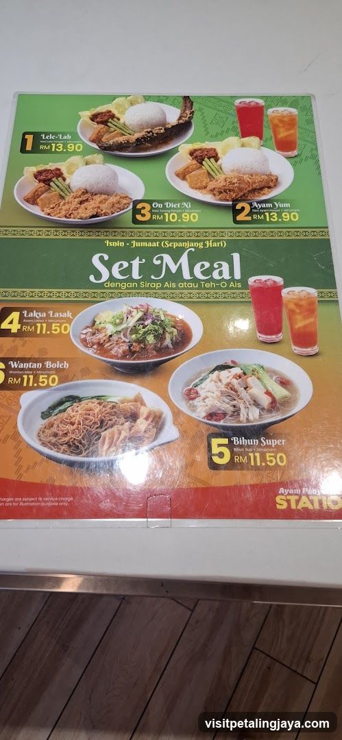 Set Meal Menu Board