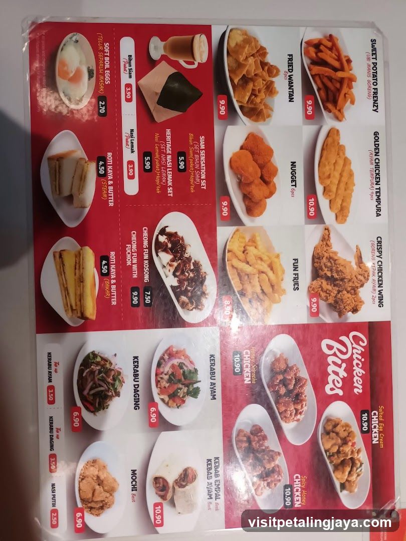 Chicken Bites Menu