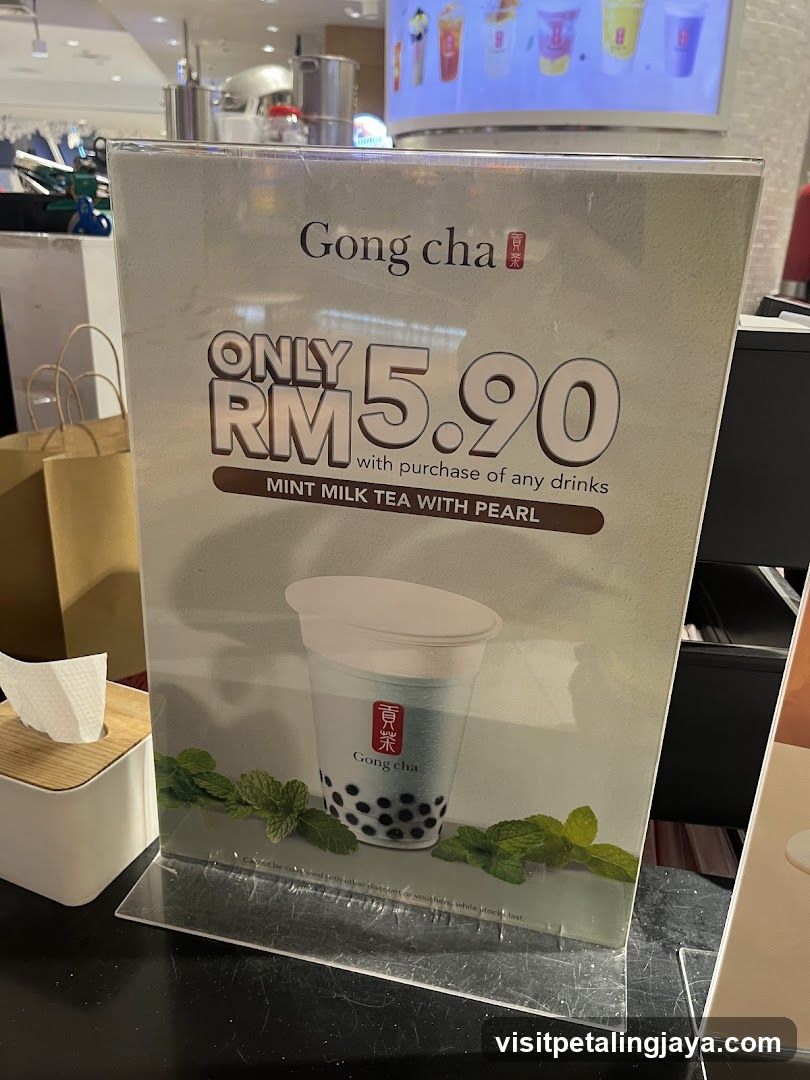 Gong cha promotional sign