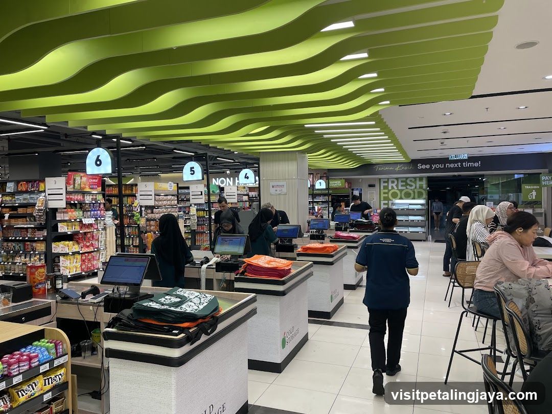 Checkout Area in a Grocery Store