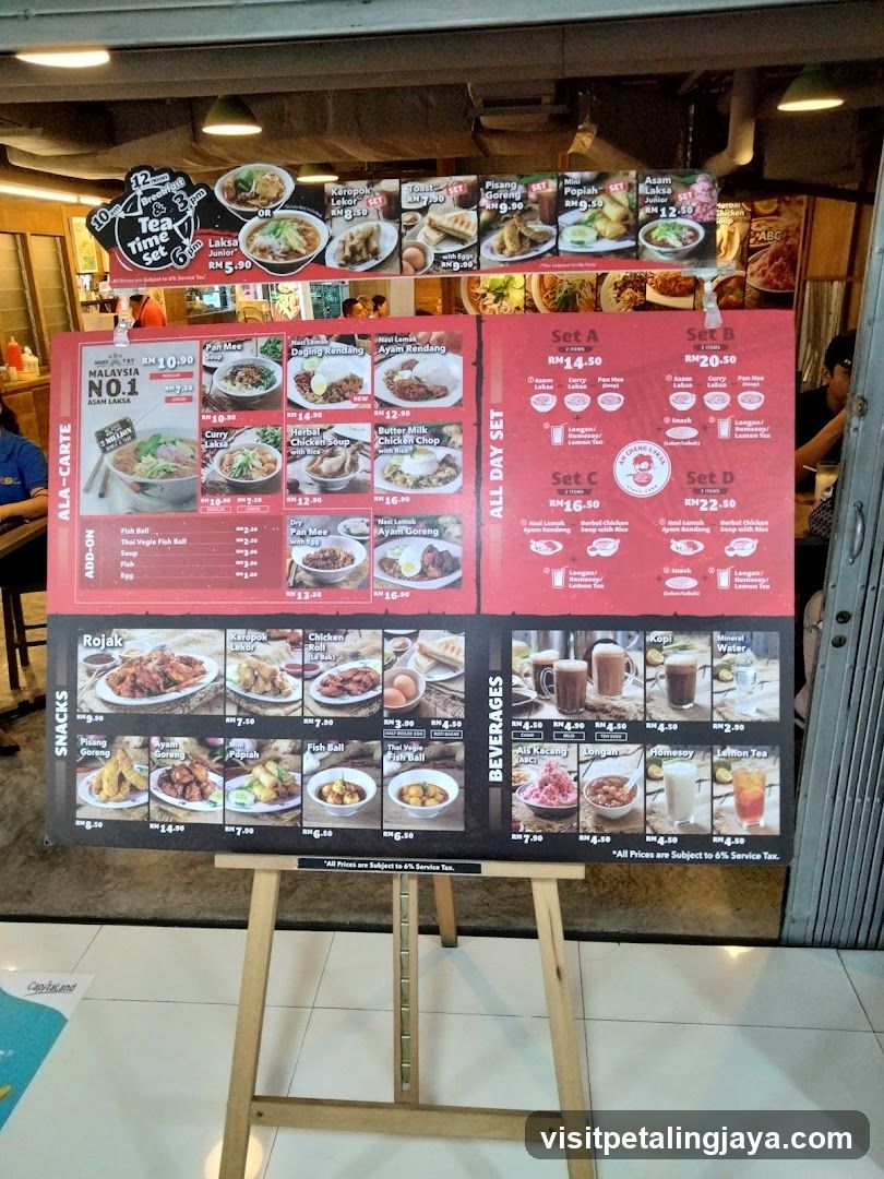 Tea Time Menu Board