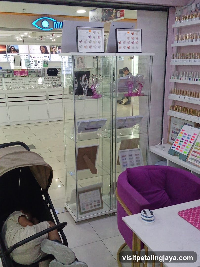 Beauty Salon Interior with Baby Stroller