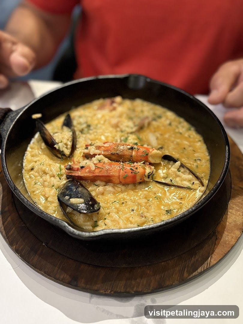 Seafood Risotto in Cast Iron Skillet