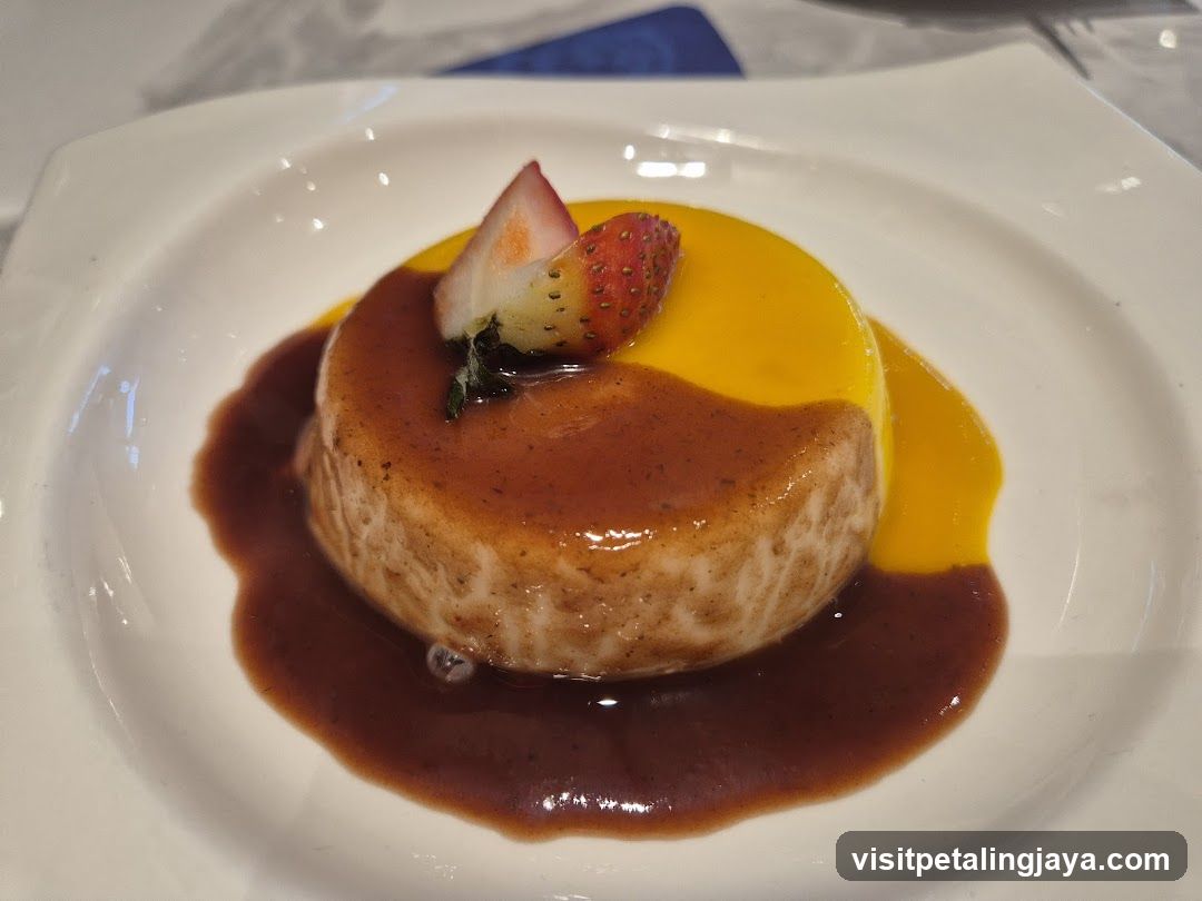 Strawberry Topped Dessert with Sauce