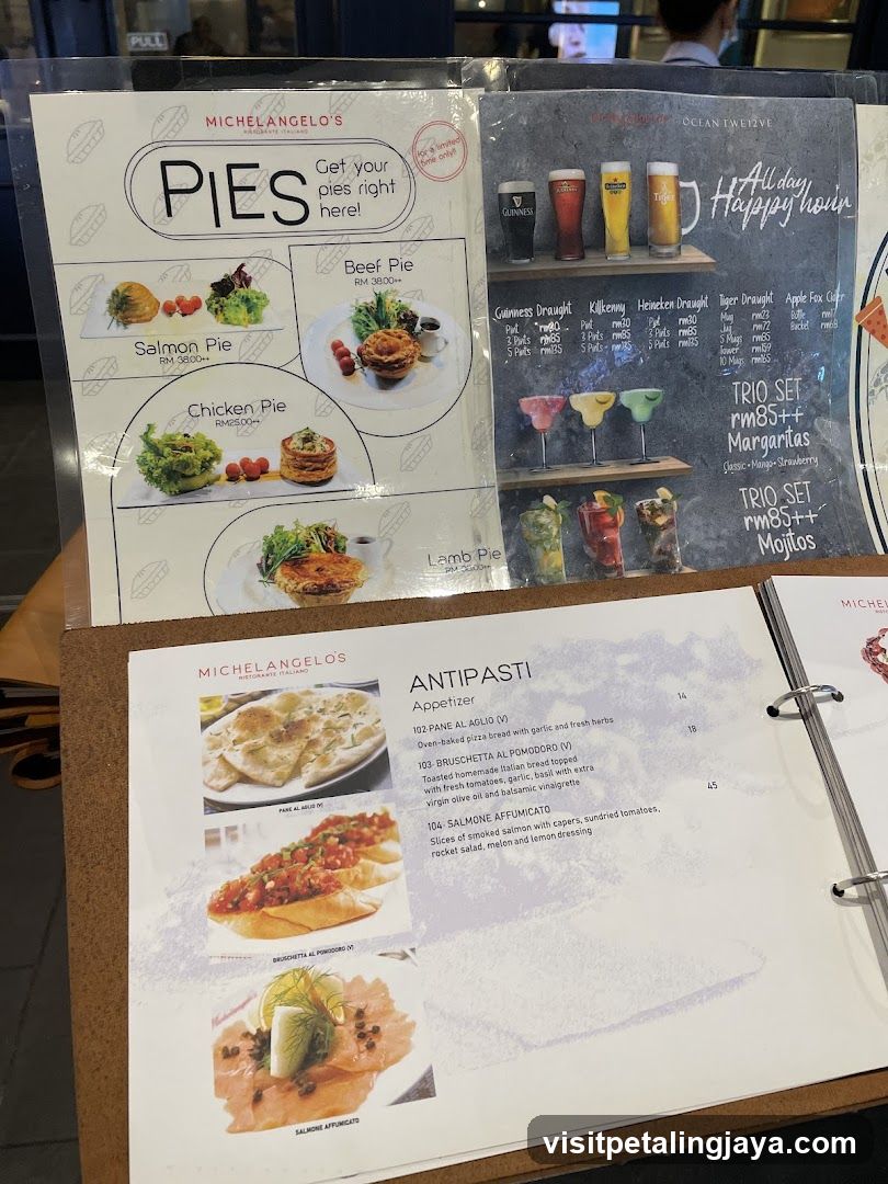 Michelangelo's Menu Display