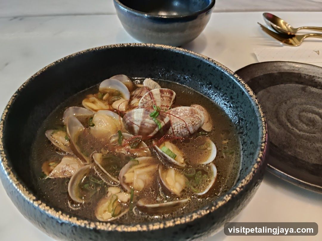 Clam Soup in Ceramic Bowl