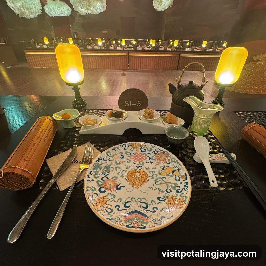 Dining Table Setting with Tea Service