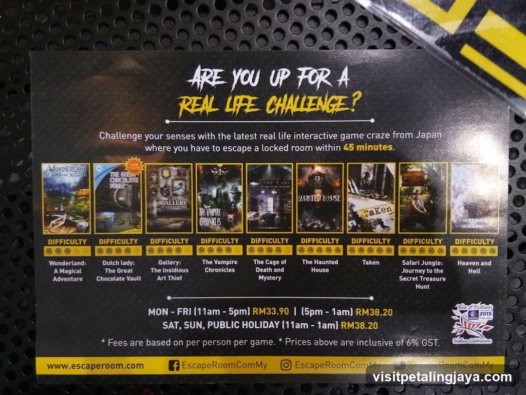 Escape Room Challenge Flyer