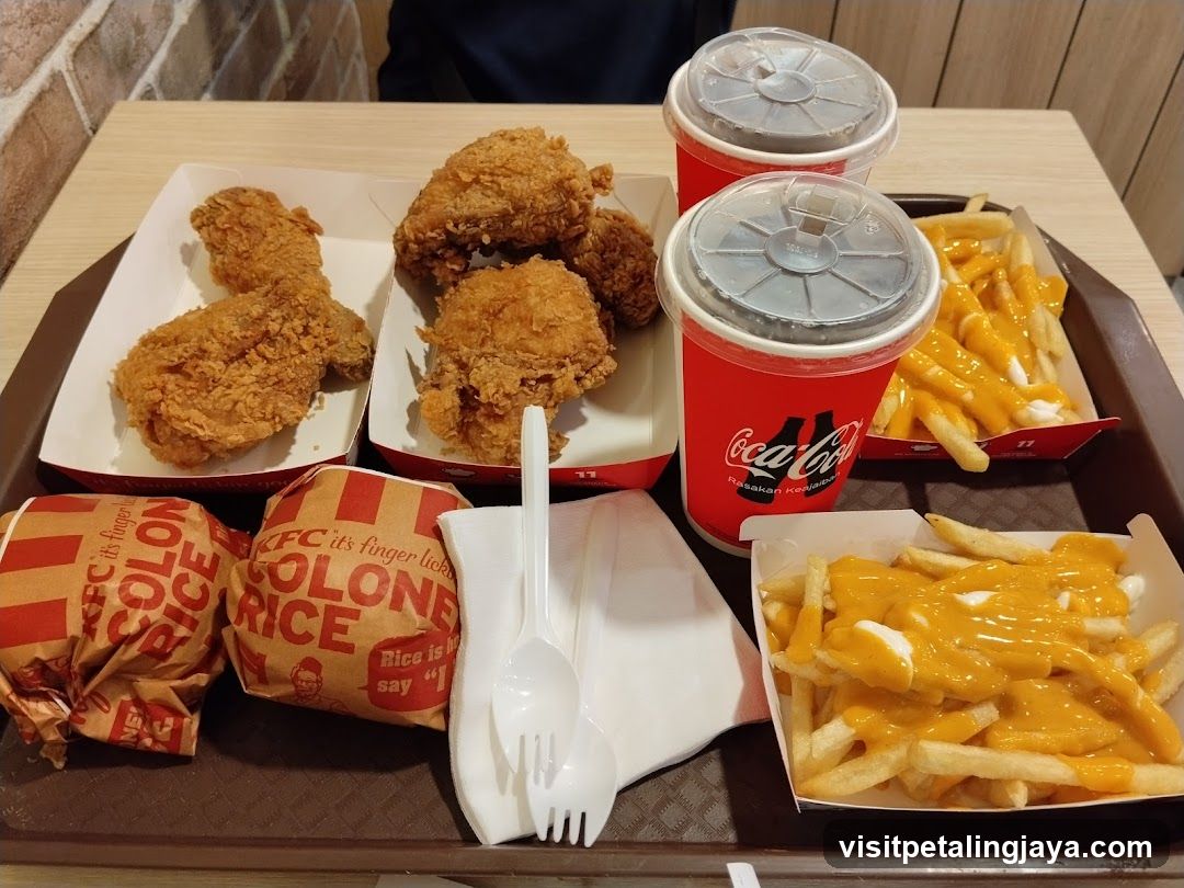 KFC Meal Tray with Fries and Drinks