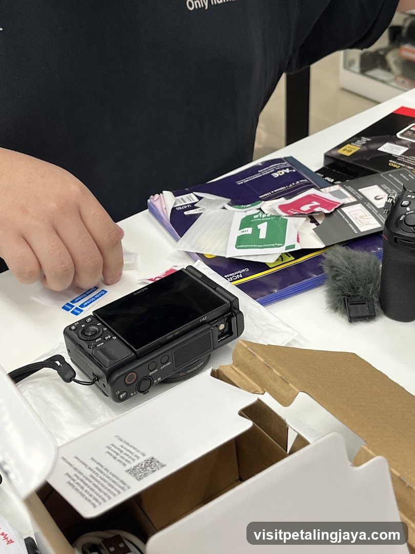 Camera and Accessories Display