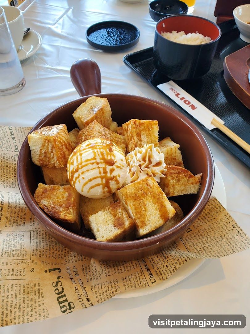 Toasted Bread Bowl with Ice Cream