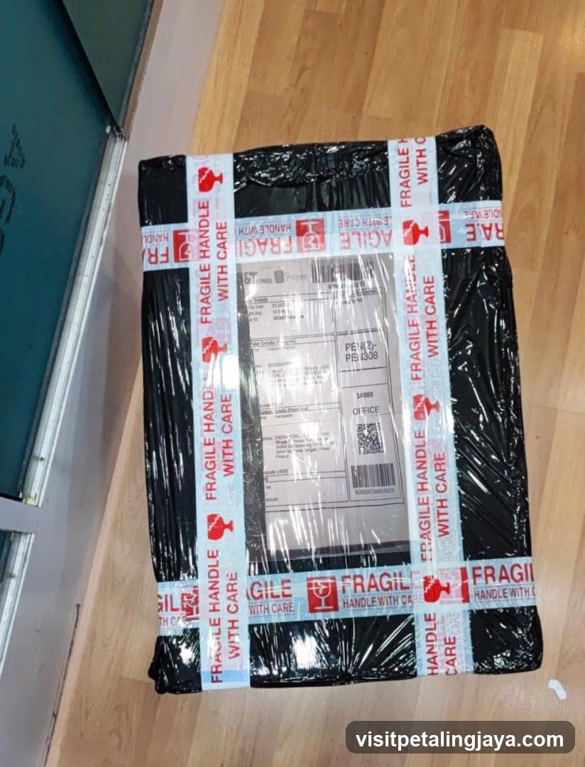 Wrapped Package on Floor
