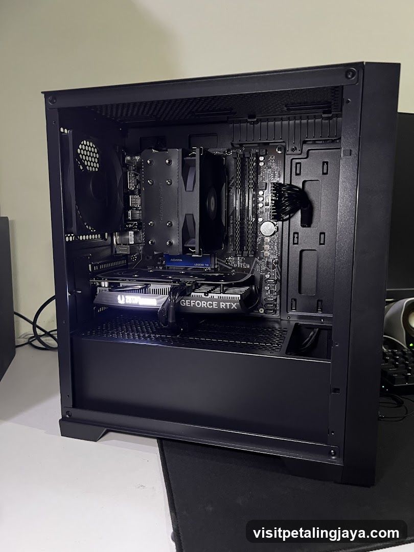 Black PC Case Interior