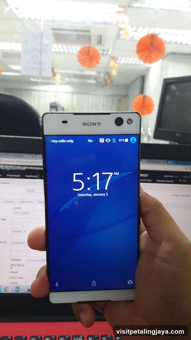 Sony Phone Display in Office Setting