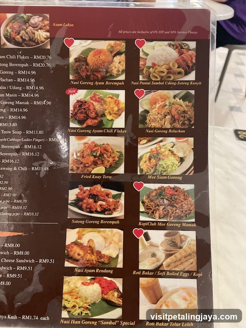 Asam Laksa Menu Board
