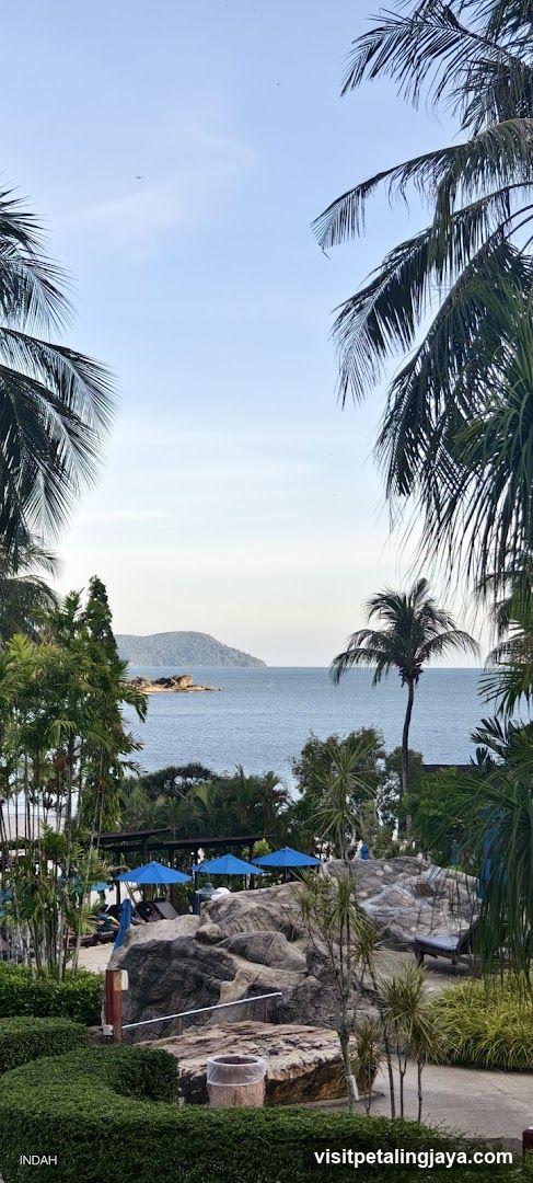 Tropical Beach View with Pool Area
