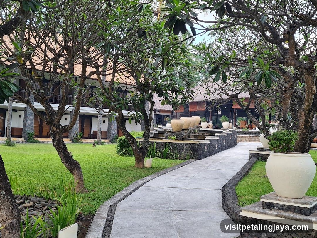 Lush Garden Pathway at Resort