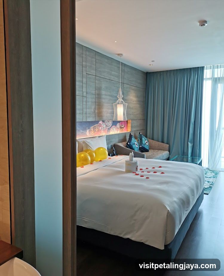 Hotel Room Interior with Decorative Elements
