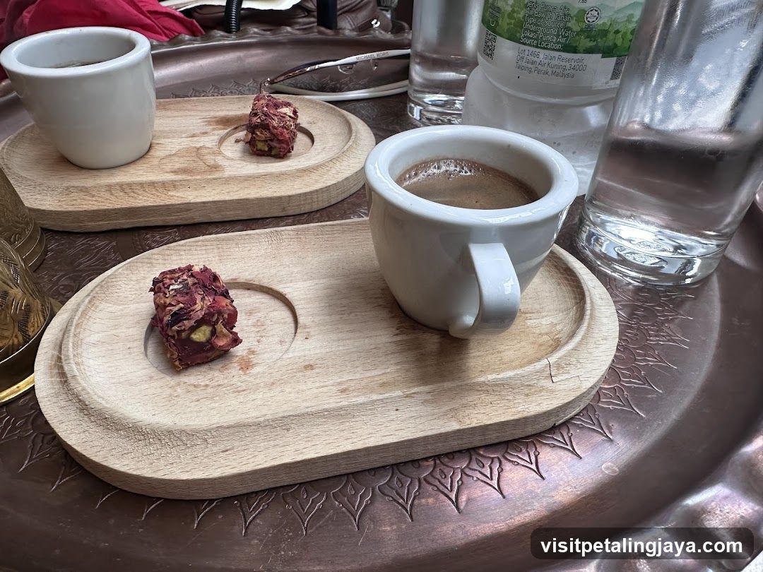Coffee and Sweets on Wooden Trays
