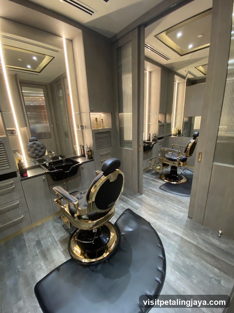 Luxury Barber Salon Interior