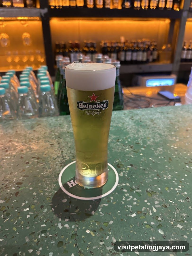 Heineken Beer at Bar Counter