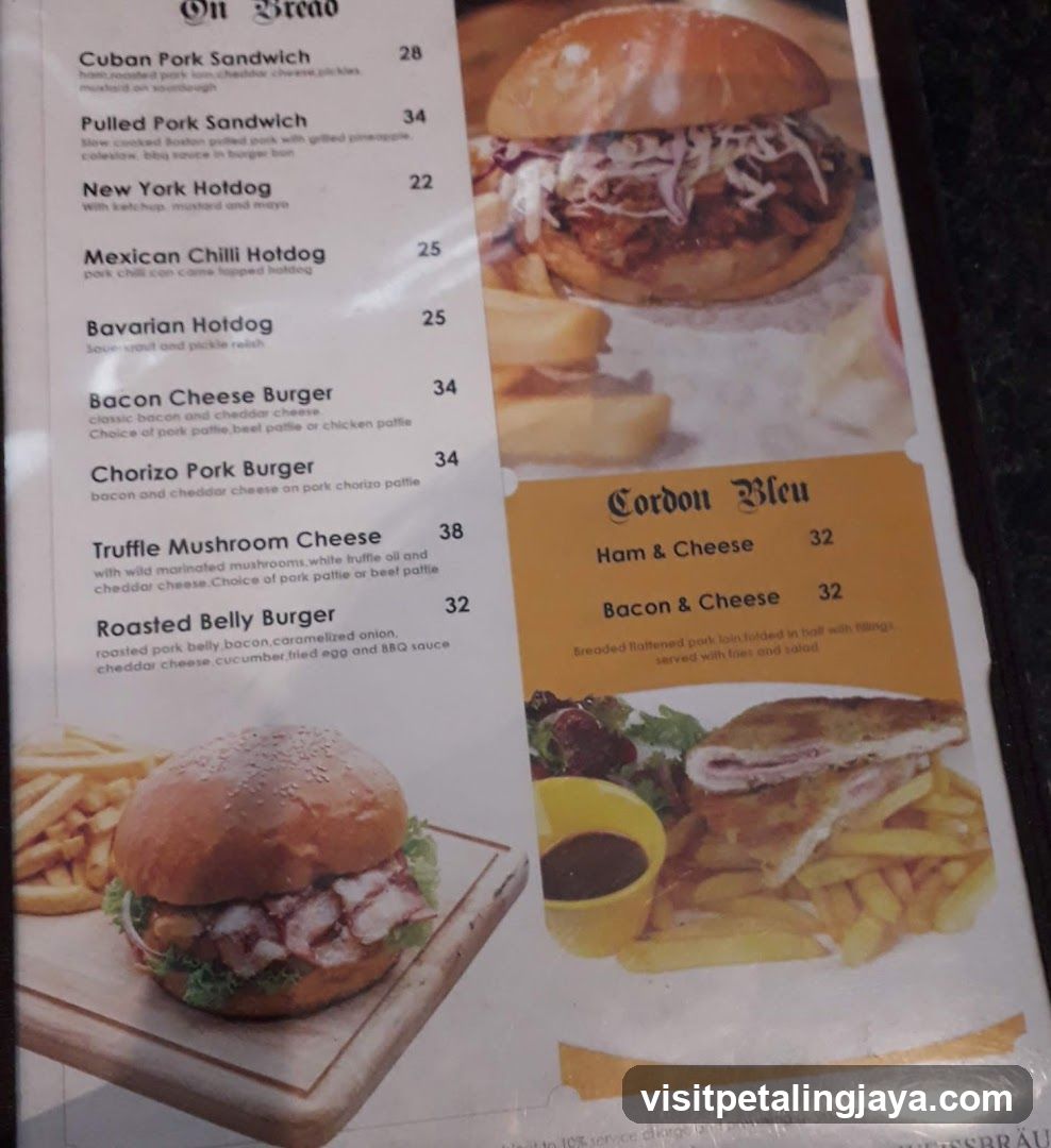On Bread Menu